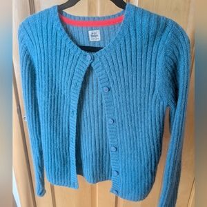 Mini Boden Blue Ribbed Kids Cardigan